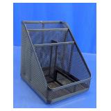 Black Metal Mesh Desk Organizer