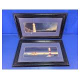Framed Lighthouse Coastal Art