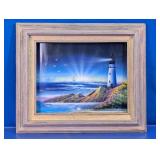 Framed Lighthouse Coastal Art