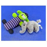 Squeaky Witch & Elephant Plush Toy Set