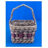 Woven Rectangular Handled Basket