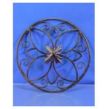 Floral Scroll Metal Wall Decor