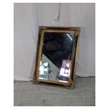 Ornate Black & Gold Framed Wall Mirror