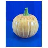 Pumpkin Ceramic Lidded Cookie Jar
