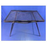 Black Mesh Metal Outdoor Accent Side Table