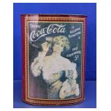 Coca-Cola Advertising Metal Wastebasket