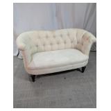Elegant Cream Tufted Settee