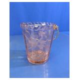 Pink Depression Glass Ice Bucket