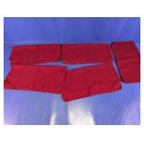 Red Textured Table Linen Set