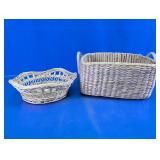 Woven Storage Basket & Tray Set