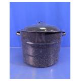 Blue Granite Enamelware Canner Pot