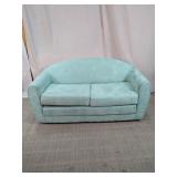 Light Aqua Upholstered Loveseat