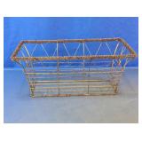 Gold-Tone Wire Basket With Spiral Trim