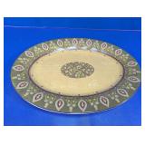 222 Fifth Kashmir Green Oval Serving Platter