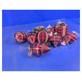 Red & Black Buffalo Plaid Christmas Ornaments