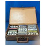 Cassette Tape Collection in Carrying Case