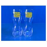 Vintage TaB Cola Drinking Glasses Duo