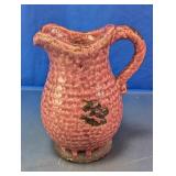 Pink Crackle Glaze Ceramic Pitcher