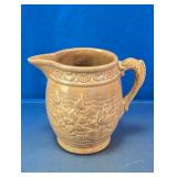 Embossed Floral Stoneware Pitcher