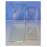 Beveled Clear Glass Display Blocks