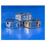 Vtg Interchangeable Bezel Cuff Watch Set