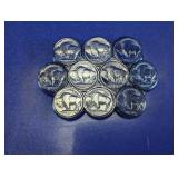 Buffalo Nickel Cluster Belt Buckle