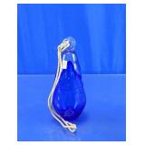 Cobalt Blue Glass Decorative Bottle