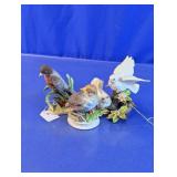 Vtg Lefton Hand-Painted Porcelain Bird Figurines