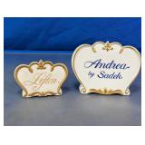 Lefton & Andrea By Sadek Porcelain Place Cards
