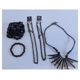 Black Necklaces & Bracelets Jewelry Lot