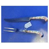 Sheffield Porcelain Handle Carving Set