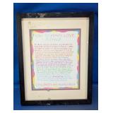 Framed "How To Really Love A Child" Print