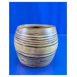 Decorative Striped Wooden Planter