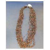 Multi-Strand Seed Bead Statement Necklace