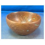 Roy D. Ward Mesquite Turquoise Inlay Bowl