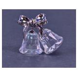 Swarovski Crystal Mini Bells with Bow Ornament