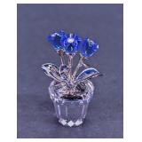 Swarovski Crystal Miniature Blue Flowers Figurine