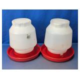 Plastic Poultry 1-Gallon Waterers Pair