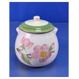 Franciscan Apple Glass Garlic Keeper Jar with Lid