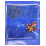 Enamel Autumn Leaf Lapel Pin