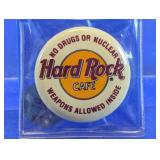 Hard Rock Cafe No Weapons Button Pin