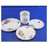 Floral Decorative Plate & Cup Set