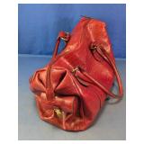 Red Crocodile Embossed Travel Duffel Bag