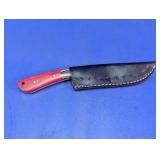 Custom Forged Hunting Knife w/ Leather Sheath