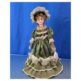 Victorian Lady Doll in Green Dress