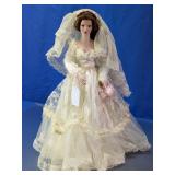 Victorian Bride Doll in Ivory Lace Gown