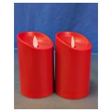 Radiant Red Flameless LED Candle Set