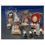 Porcelain Christmas Caroler Doll Heads & Legs Lot