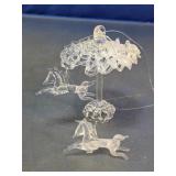 Clear Glass Carousel Horse Ornament