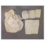 Cream Striped Bedding Linen Set